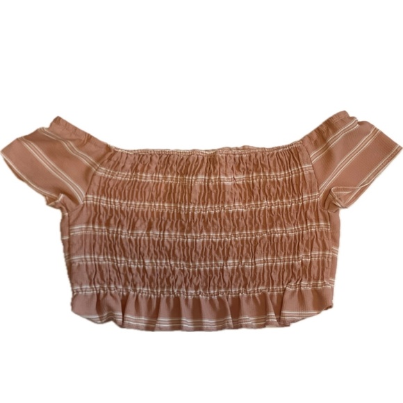 Windsor Pink & White Striped Cropped Top Skirt Set - Picture 2 of 5